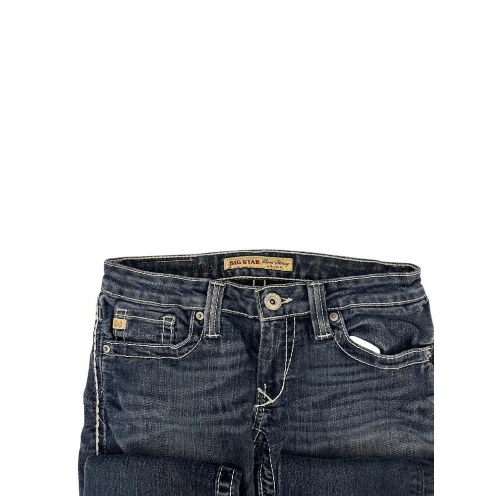 Big Star Sweet Skinny Ultra-Low Fit Womens Jeans 26R Medium Wash Stretch Denim - Picture 7 of 9
